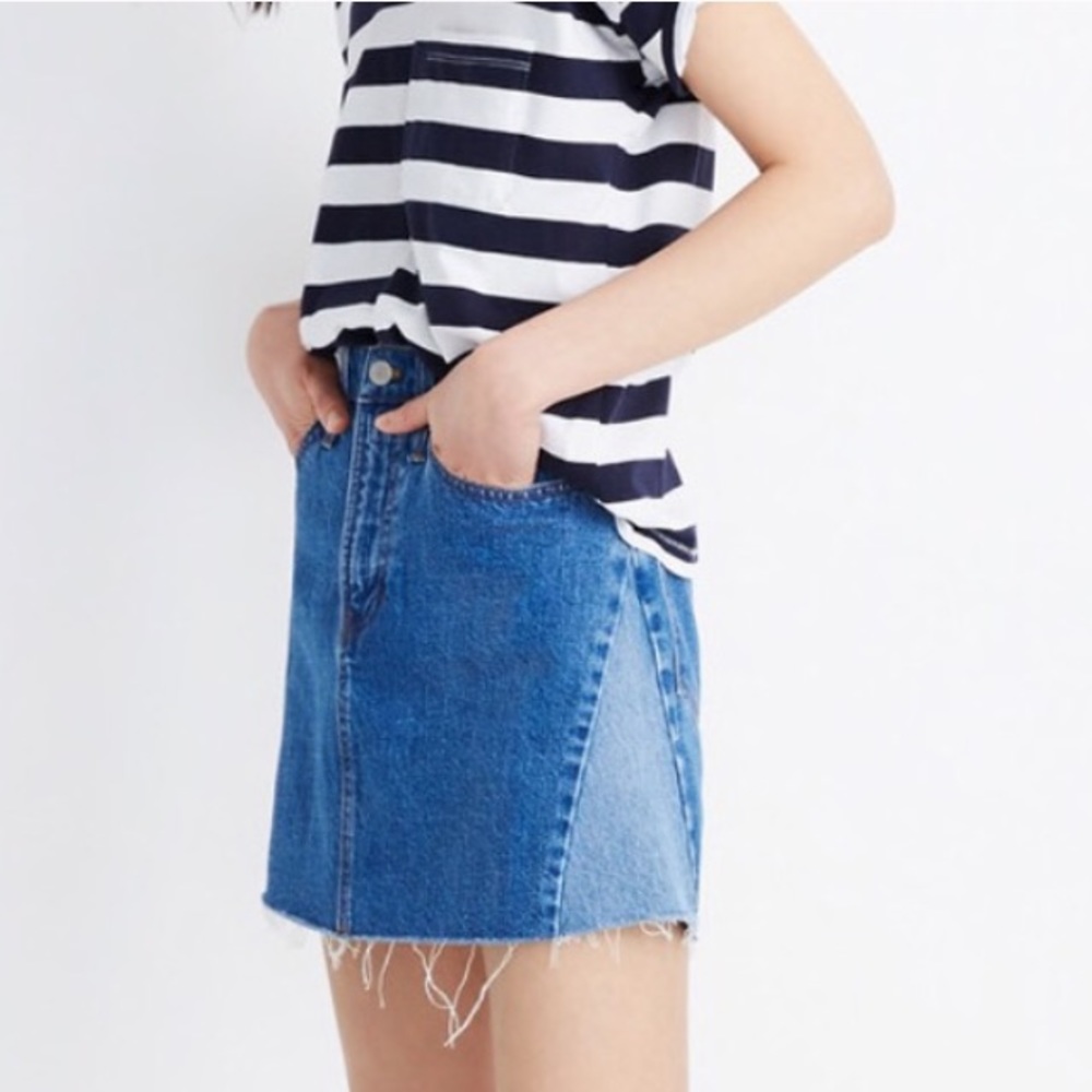 Madewell Denim Side Panel Jean Skirt